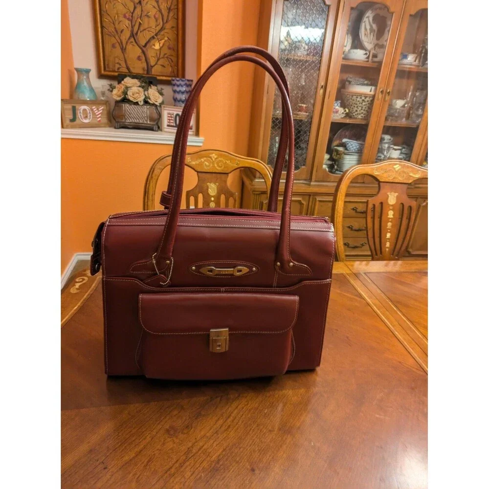 Deep Red Leather MCKLEIN Laptop 17